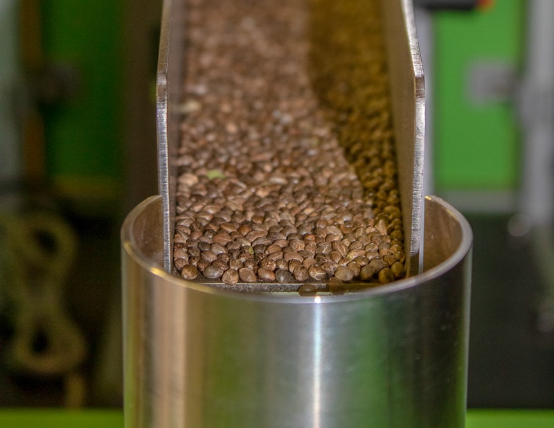 image with seeds in a machinery